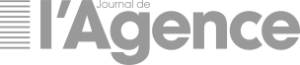 logo du Journal de l'agence en blanc et gris